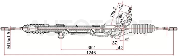 Рейка рулевая TOYOTA LAND CRUISER PRADO 02-08 / HILUX SURF 02-08 LHD