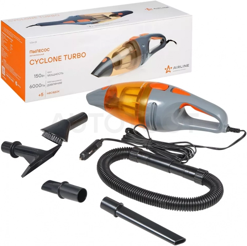 Пылесос CYCLONE TURBO 6000PA в сумке (150Вт, 0,5л) - Артикул VCA03 - Производитель Airline - Фото, Отзывы, Цены
