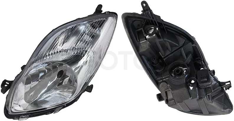 Фара Toyota Vitz 07-10 / Yaris 08-13 (Слева/ С электрокорректором/ 3/5D HBK)