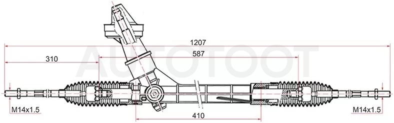 Рейка рулевая SKODA RAPID 11- LHD - Артикул ST6C1423057H - Производитель Sat - Фото, Отзывы, Цены
