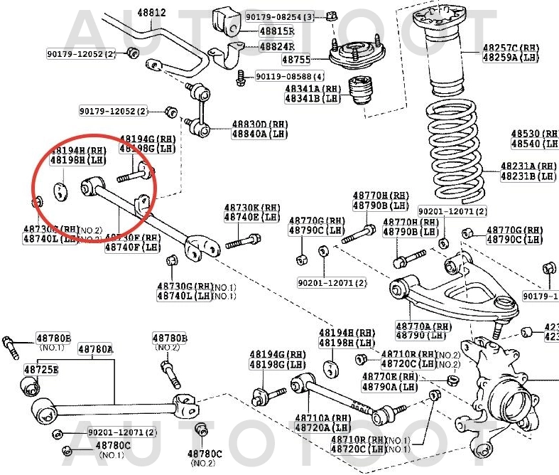Сайлентблок задней поперечной тяги внутренний -ST4872522180 Sat для TOYOTA CHASER, TOYOTA CRESTA, TOYOTA CROWN, TOYOTA MARK 2