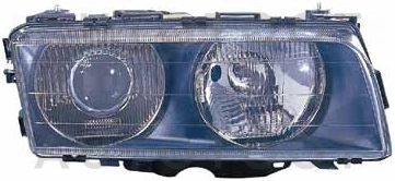 Фара правая (с электрокорректром, линзованная, внутри черная) -  для BMW 7SERIES