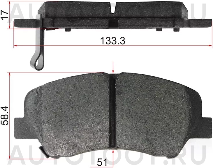 Колодки тормозные (Спереди) Hyundai Creta 15-22 / Elantra 06-16 - Артикул ST581011RA00 - Производитель Sat - Фото, Отзывы, Цены