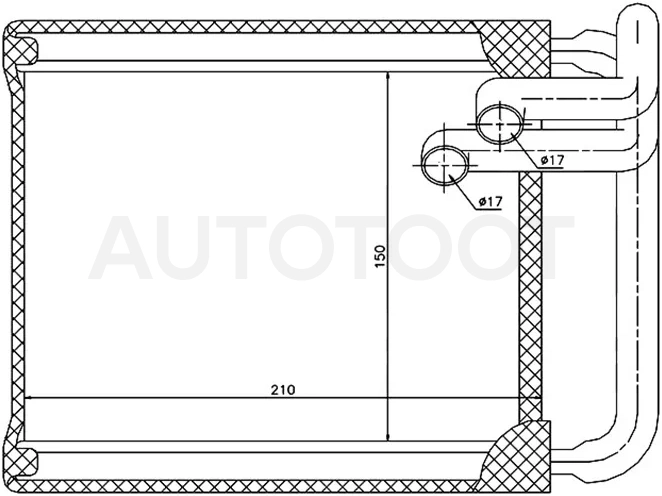 Радиатор отопителя салона Kia Ceed 06-12 / Hyundai i30 07-12 - Артикул STHN303950 - Производитель Sat - Фото, Отзывы, Цены