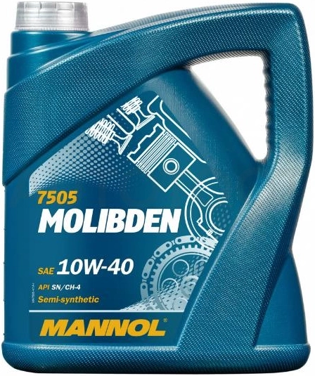 Масло моторное синтетическое MANNOL MOLIBDEN 10W-40 SN/CH-4 4л - Артикул MN75054 - Производитель Mannol - Фото, Отзывы, Цены