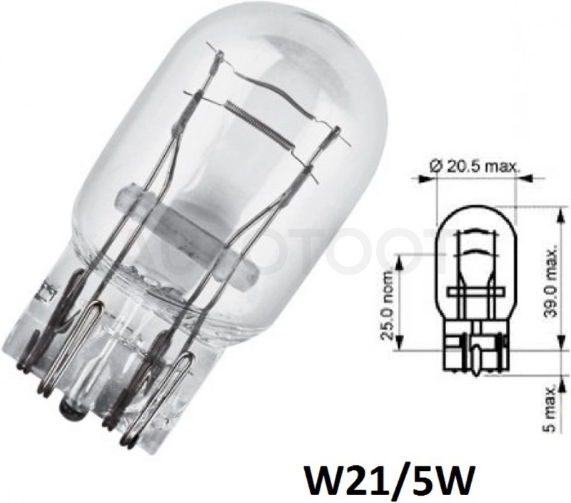 Лампа OSRAM ORIGINAL LINE (12V, 21/5W) W21/5W W3x16q