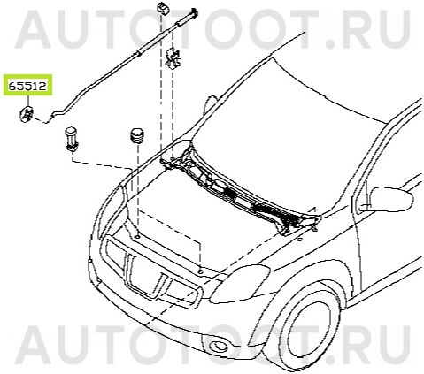 Втулка держателя капота -657732J000 Nissan для NISSAN QASHQAI, NISSAN BLUEBIRD, NISSAN JUKE, NISSAN NAVARA, NISSAN PATHFINDER, NISSAN PRIMERA, NISSAN R`NESSA, NISSAN TERRANO
