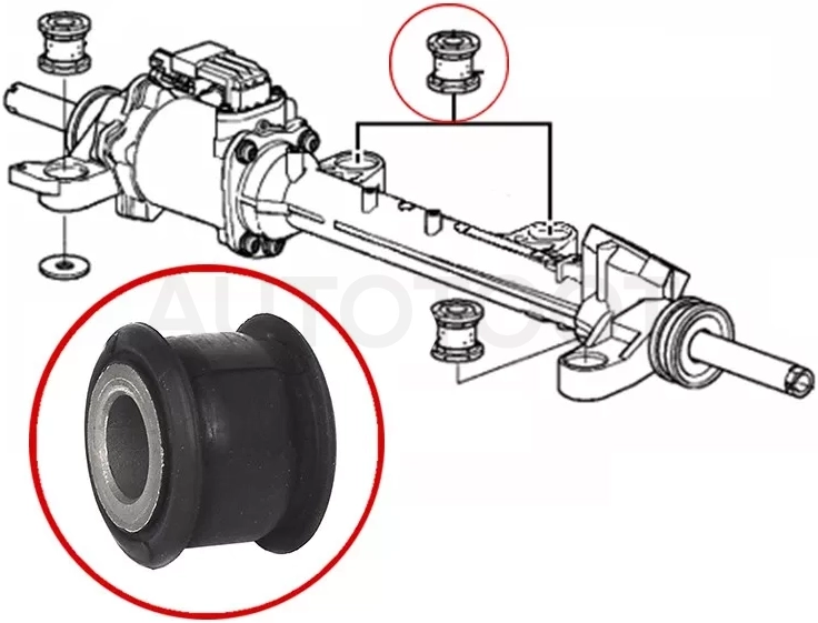Сайлентблок рулевой рейки Honda Accord 08-13 / Acura TSX 08-14