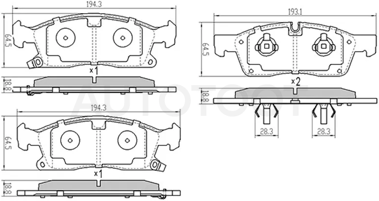 Колодки тормозные (Спереди) Mercedes-Benz M-Class 11-15 / GL-Class 09-12 / GLE 15-18 / GLS-Class 15-19