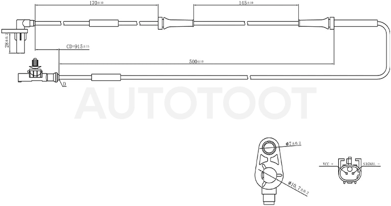 Датчик ABS FR LADA GRANTA 11-19/KALINA 04-13/PRIORA 07-18 RH=LH
