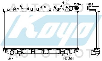 Радиатор охлаждения (MT 2 (бензин), 1.7 (дизель)) -  для NISSAN SUNNY