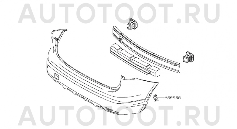 Крепление бампера заднего правое  (металл) -STDT66087BA1 Sat для NISSAN QASHQAI