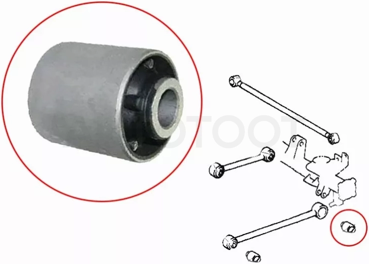 Сайлентблок рычага Toyota Land Cruiser Prado (J90) 96-02 / Hilux Surf 95-00 - Артикул ST4870235070 - Производитель Sat - Фото, Отзывы, Цены