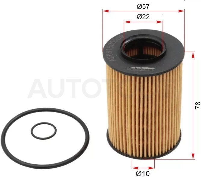 Фильтр масляный (картридж) MERCEDES A-CLASS W169 04-12/B-CLASS W245 05-12