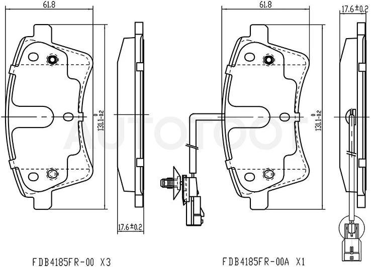 Колодки тормозные (Спереди) Renault Kangoo 08-16 / Mercedes-Benz Citan 12-19