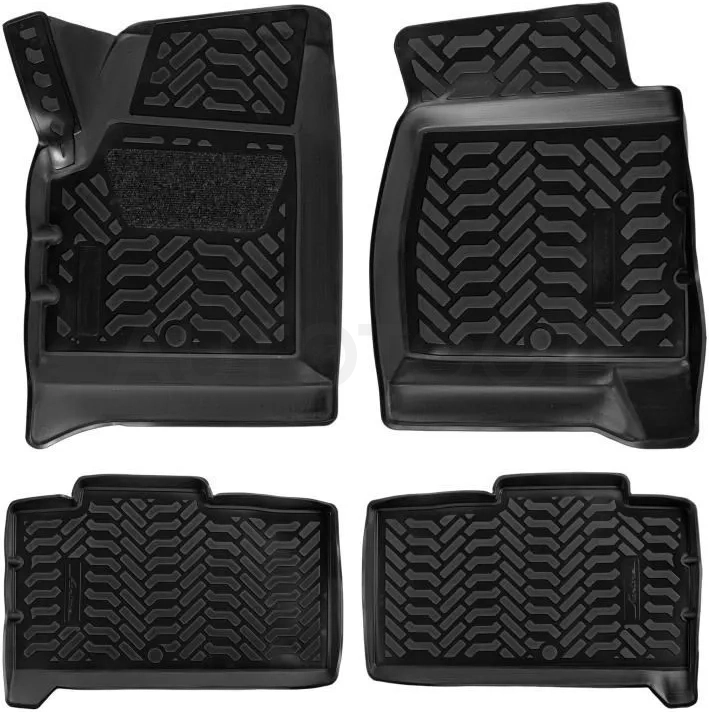 Ковры для UAZ Patriot (с окт.14-), 4 шт., выс. борт, 3D с подпятником, ТЭП, черн.