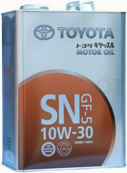 10W-30 Масло моторное минеральное "SN 10W-30", 4л - Артикул 0888010805 - Производитель Toyota - Фото, Отзывы, Цены