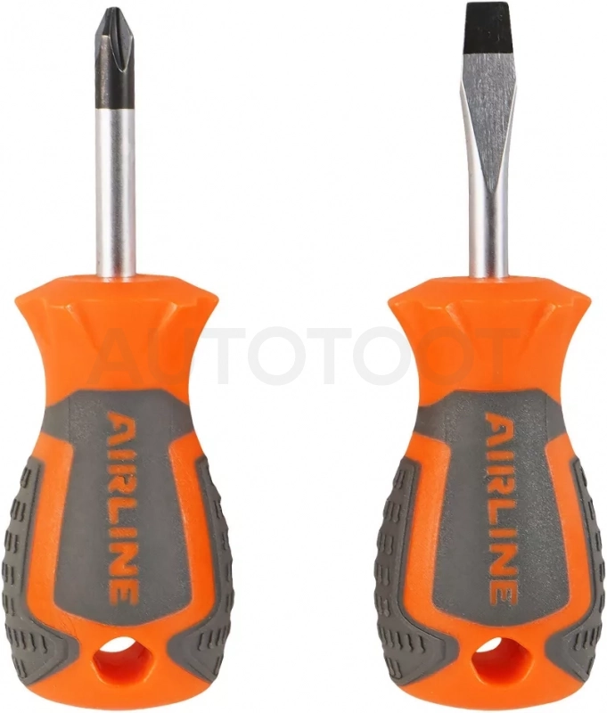Набор отвёрток 2 пр. (SL6x38mm, PH2x38mm), пласт.подвес - Артикул ATAU007 - Производитель Airline - Фото, Отзывы, Цены