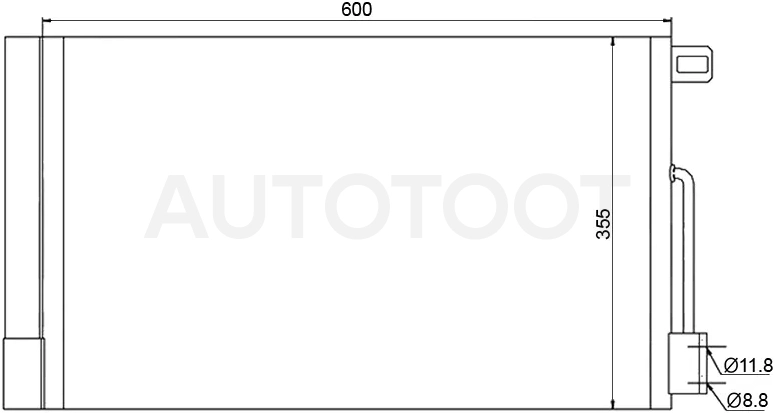 Радиатор кондиционера Opel Corsa 06-14 / Fiat Grande Punto 06-11
