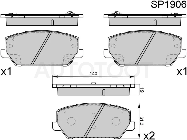 Колодки тормозные (Спереди) Hyundai Santa Fe 18- / Kia Optima 16-21 / Hyundai Grandeur 16-23 / i30 16-18