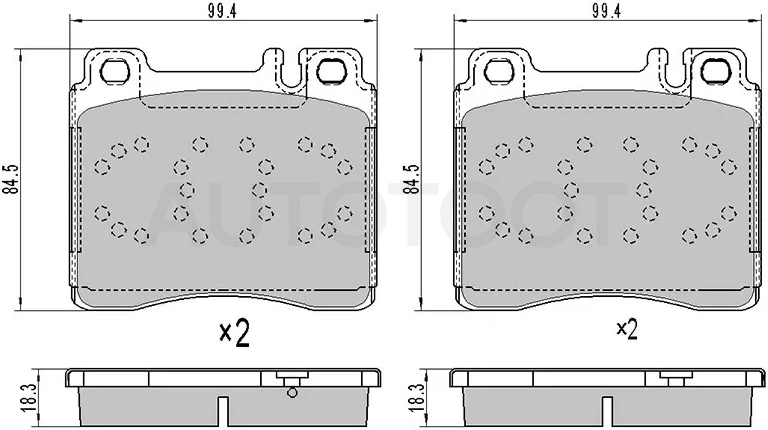 Колодки тормозные передние -STA0024202620 Sat для MERCEDES S-CLASS