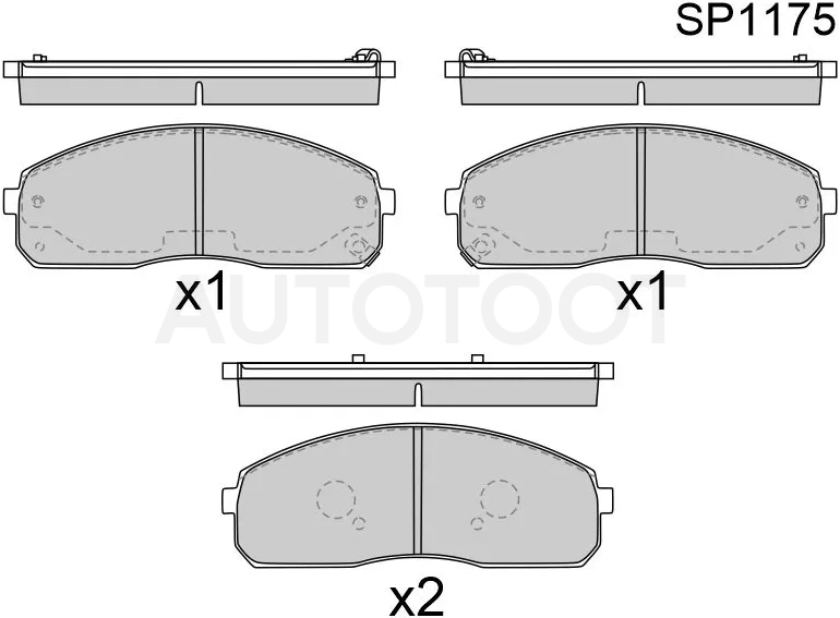 Колодки тормозные (Спереди) Kia Carnival 99-06 / Hyundai H1 97-07 / Porter 98-10 / Starex 97-07 / Kia Bongo 04- / Pregio 95-03