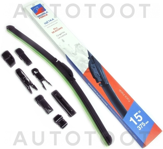 Щетка стеклоочистителя бескаркасная 380мм (15") DOUBLE FORCE - Артикул DFF15 - Производитель Double Force - Фото, Отзывы, Цены