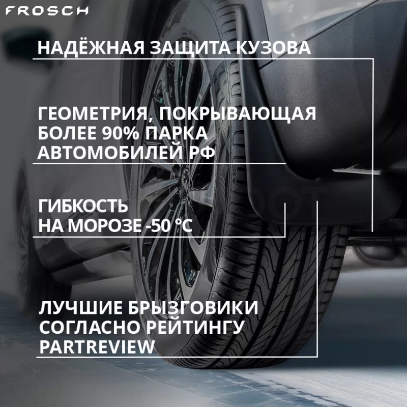Брызговики универсальные №2 (optimum) в пакете - Артикул NLF0002U - Производитель Frosch - Фото, Отзывы, Цены