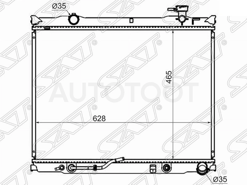 Радиатор охлаждения 2.5 TD 06-08 -1026504SX Stellox для KIA SORENTO