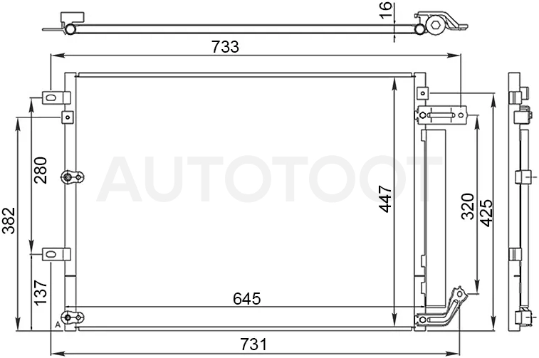 Радиатор кондиционера Jeep Cherokee 13-21 - Артикул ST470115 - Производитель Sat - Фото, Отзывы, Цены