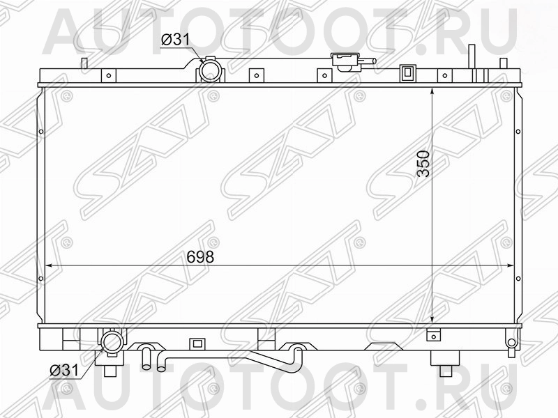 Радиатор охлаждения 5EFE / 7AFE -JPR0057 Just Drive для TOYOTA CALDINA