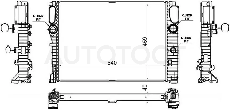 Радиатор Mercedes-Benz E-Class 02-09 / CLS-Class 04-10