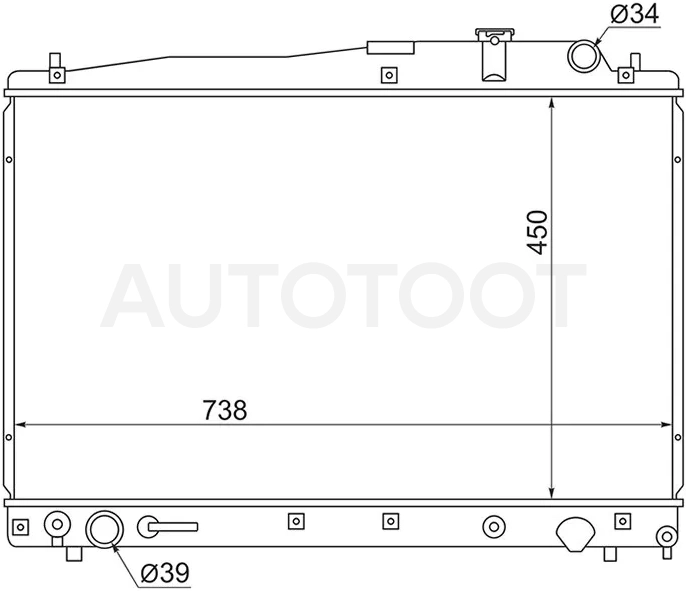Радиатор Toyota Estima 00-05