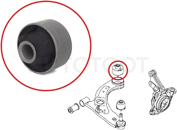 Сайлентблок рычага Toyota Passo 04-10 / Daihatsu Boon 04-10