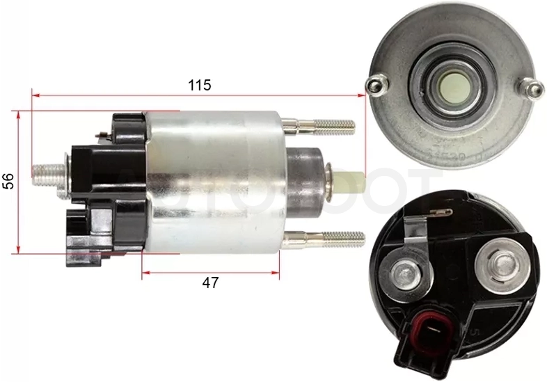 Втягивающее реле стартера TOYOTA LAND CRUISER 200/9# /1UR/5VZ/1UR 12в 2кВт