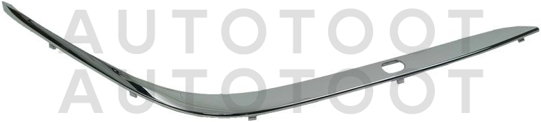 Молдинг переднего бампера правый (с отверстием под омыватель фары, хром) -  для BMW 7SERIES