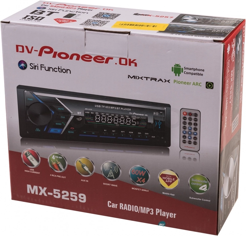 Pioneer Автомагнитола Pioneer.ок MX 5257 - Артикул MX5257 - Производитель Pioneer - Фото, Отзывы, Цены