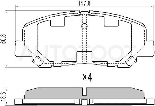 Колодки тормозные (Спереди) Toyota Alphard (H20,H30) 08-23 / Estima 06- / Previa 07-19 / Vellfire 08-23