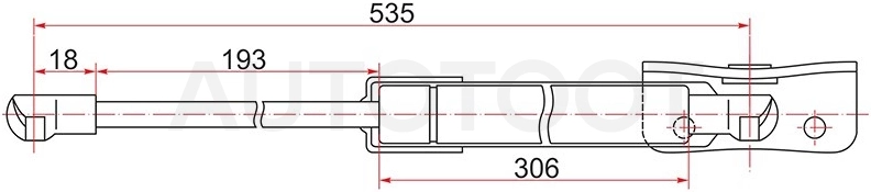 Амортизатор крышки багажника правый -ST5802A376 Sat для MITSUBISHI OUTLANDER