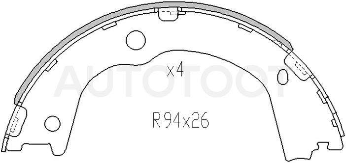 Колодки тормозные барабанные (Сзади/ Стояночный тормоз) Hyundai Santa Fe 09-12 / Kia Sorento 09-21