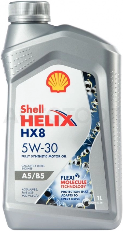 Масло моторное синтетическое Shell Helix HX8 A5/B5 5W-30 1л - Артикул 550046778 - Производитель SHELL - Фото, Отзывы, Цены