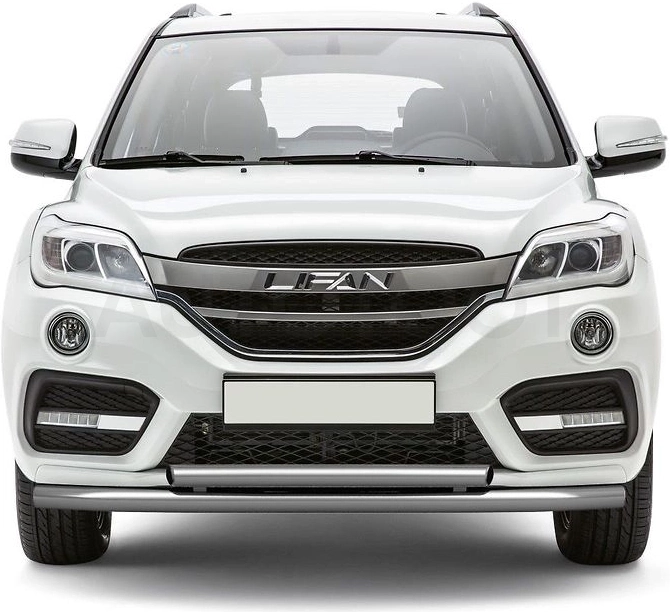 LIFAN X60 2017- Защита переднего бампера двойная Ø63/51мм (НПС) - Артикул 14010104 - Производитель PT Group - Фото, Отзывы, Цены