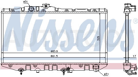 Радиатор охлаждения AT 2L -TY0003SV20 Sat для TOYOTA CAMRY