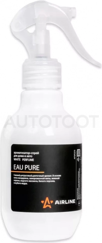 Ароматизатор-спрей для дома и авто "WHITE" Perfume EAU PURE 220мл - Артикул AFSP275 - Производитель Airline - Фото, Отзывы, Цены