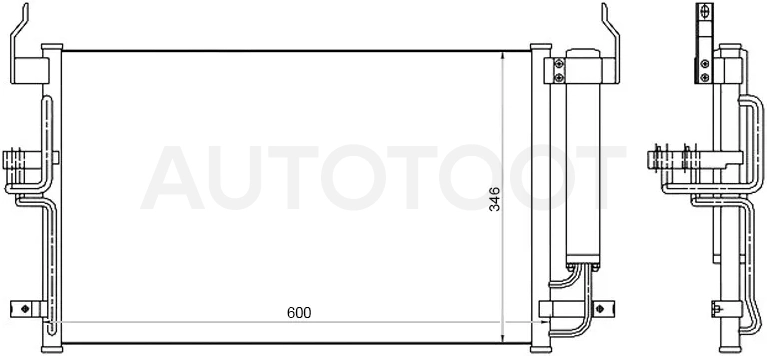 Радиатор кондиционера Hyundai Elantra 00-09 / Coupe 02-09