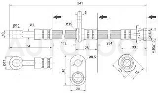 Шланг тормозной передний левый -ST5155065J00 Sat для SUZUKI GRAND VITARA