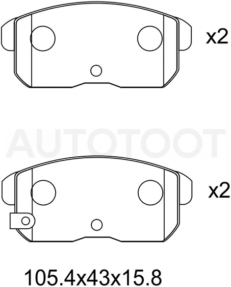 Колодки тормозные (Сзади) Nissan AD 99-08 / Primera 95-08 / Sunny 98-04 / Wingroad 99-05