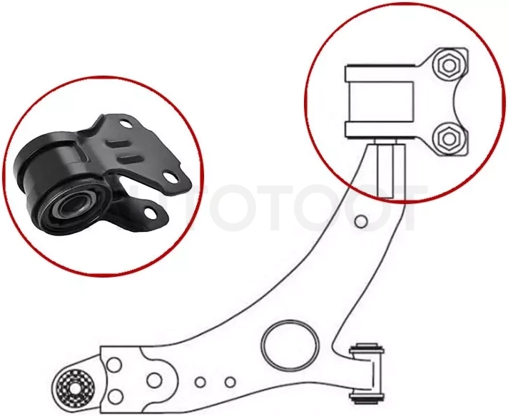Сайлентблок рычага Ford Focus 10-19 / Kuga 08-19 - Артикул ST1749992 - Производитель Sat - Фото, Отзывы, Цены