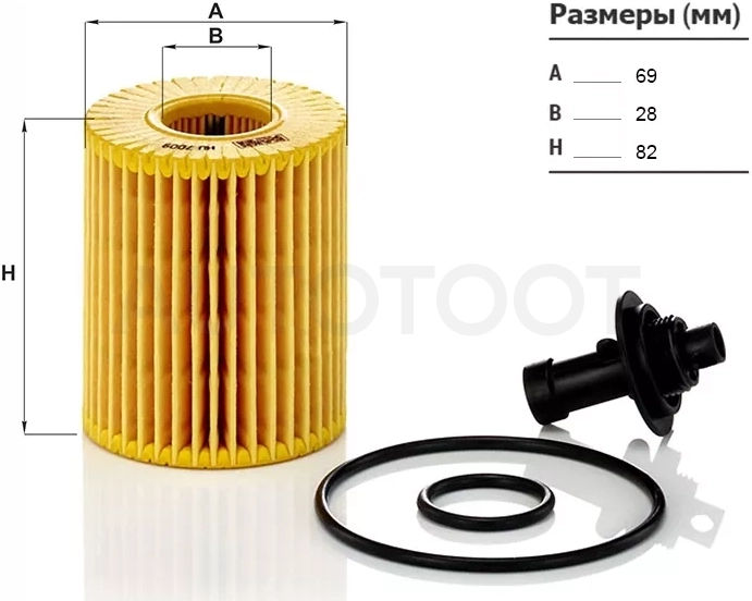 Фильтр масляный (картридж) LEXUS IS250,GS# 3GR-FE, 2-4,5GR-FSE, 2AD-FTV 03