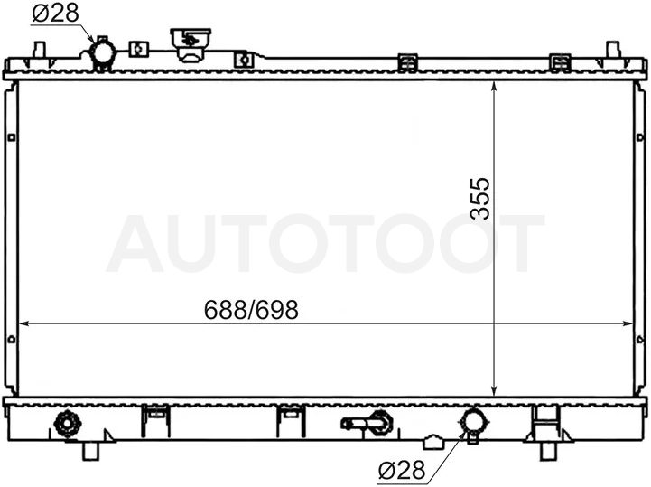 Радиатор Ford Ixion 99-05 / Mazda Premacy 99-05 - Артикул MZ00012 - Производитель Sat - Фото, Отзывы, Цены